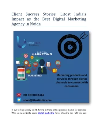 Client Success Stories Litost India’s Impact as the Best Digital Marketing Agency in Noida