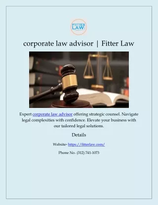 corporate law advisor