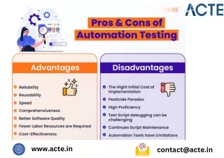 pros and cons of the automation tool Selenium course careers- ACTE Technologies