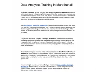 Data Analytics Training In Marathahalli