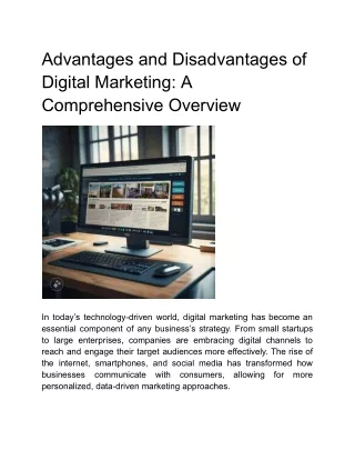 advantages and disadvantages of digital marketing