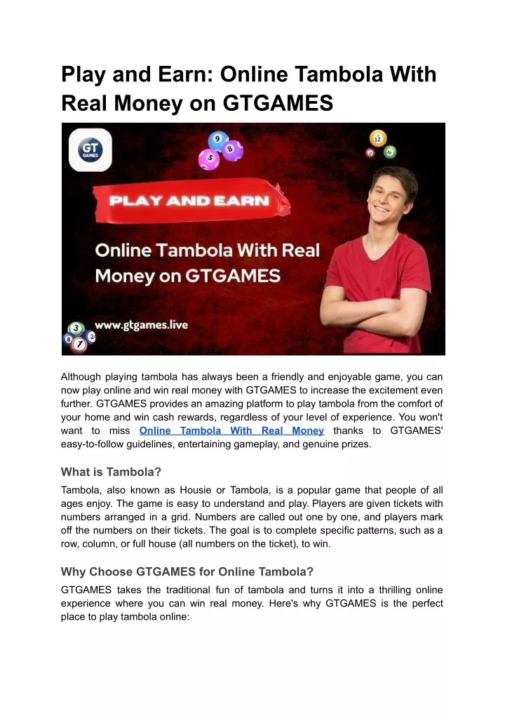 play and earn online tambola with real money