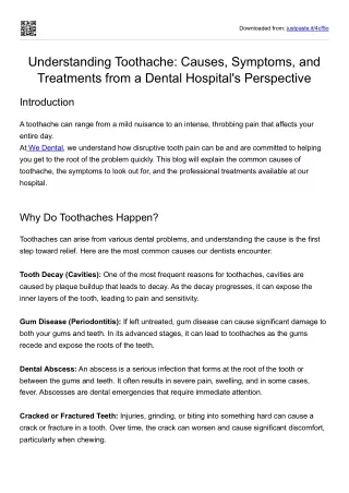 We Dental - Toothache