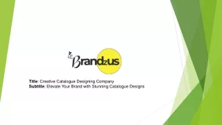 Creative Catalogue Designing Company