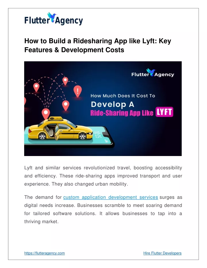 how to build a ridesharing app like lyft