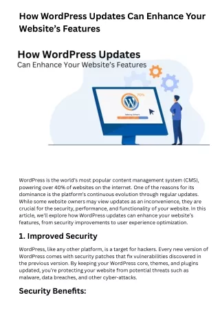 How WordPress Updates Can Enhance Your Website’s Features