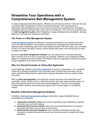 streamline your operations with a comprehensive