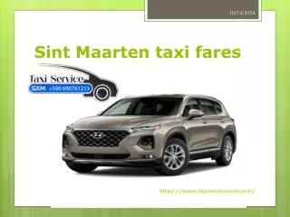 Sint Maarten taxi fares