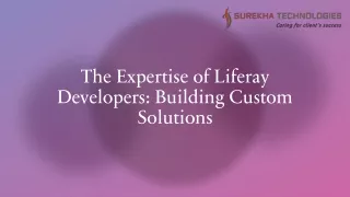 the expertise of liferay developers building custom solutions