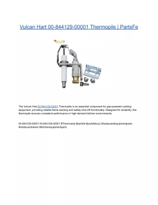Vulcan Hart 00-844129-00001 Thermopile _ PartsFe