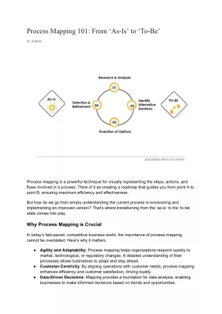 Process Mapping 101: From ‘As-Is’ to ‘To-Be’ by Admin