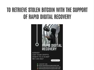 to retrieve stolen bitcoin with the support