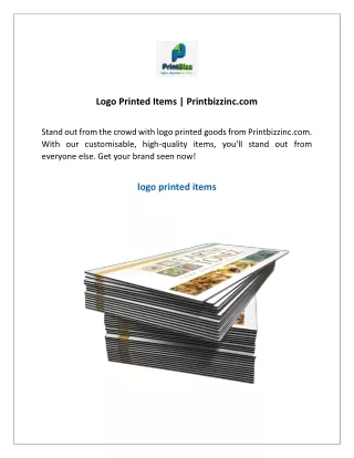 logo printed items printbizzinc com