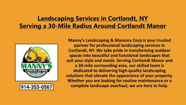 landscaping services in cortlandt ny serving