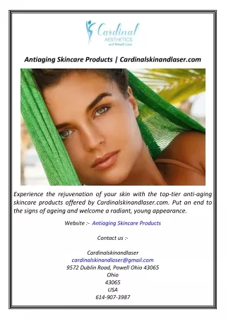 Antiaging Skincare Products  Cardinalskinandlaser.com