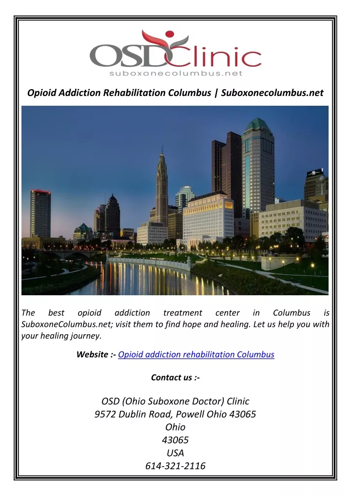 opioid addiction rehabilitation columbus