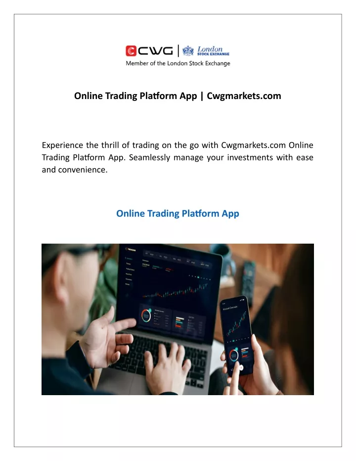 online trading platform app cwgmarkets com