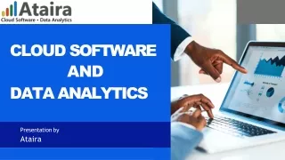 Cloud Software and Data Analytics