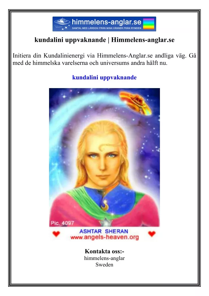 kundalini uppvaknande himmelens anglar se