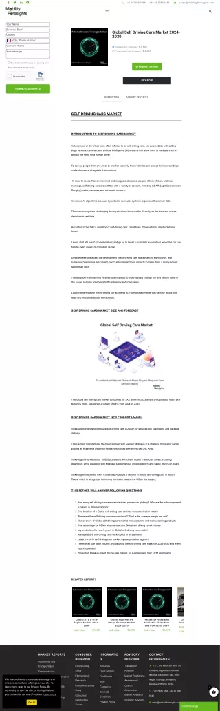 The Future of Mobility: Trends and Growth in the Self-Driving Cars Market