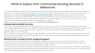 What to Expect from Community Nursing Services in Melbourne