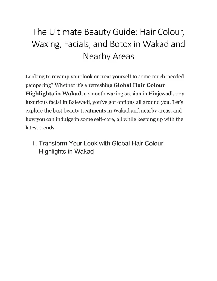 the ultimate beauty guide hair colour waxing