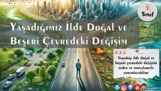 5.Sınıf: Yaşadığımız İlde Doğal ve Beşerî Çevredeki Değişim slaytı