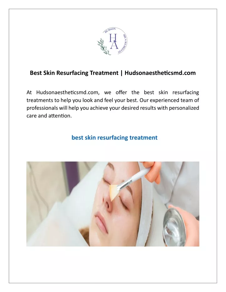 best skin resurfacing treatment