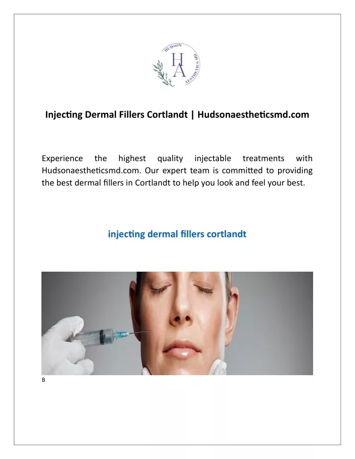 injecting dermal fillers cortlandt