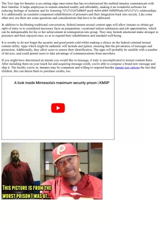 the text app for inmates is an cutting edge