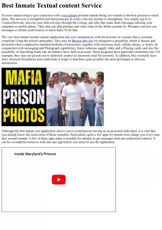 best inmate textual content service
