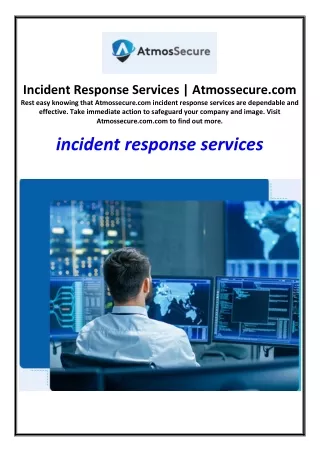 Incident Response Services | Atmossecure.com