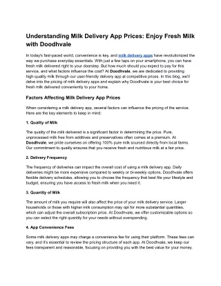 milk delivery apps