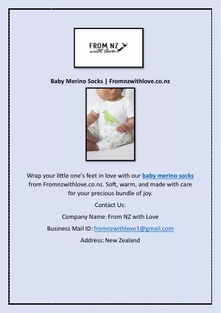 Baby Merino Socks | Fromnzwithlove.co.nz