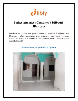 Petites Annonces Gratuites à Djibouti  Iibiy.com