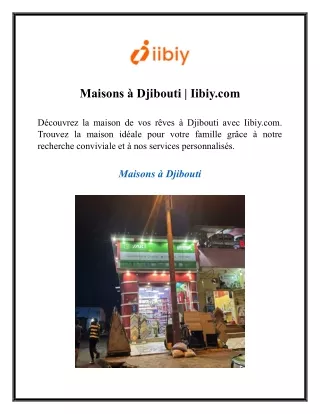 Maisons à Djibouti  Iibiy.com