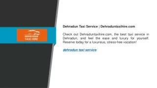 Dehradun Taxi Service Dehraduntaxihire.com