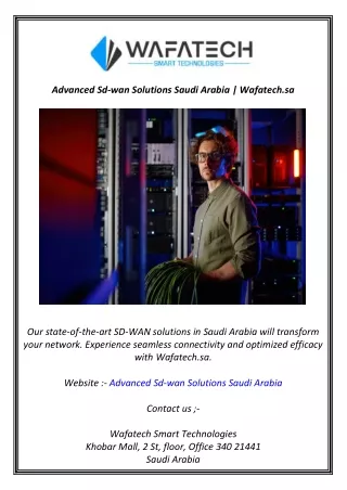 Advanced Sd-wan Solutions Saudi Arabia Wafatech.sa