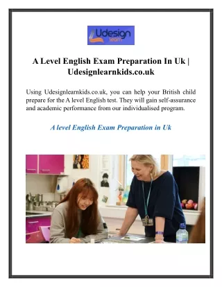 A Level English Exam Preparation In Uk  Udesignlearnkids.co.uk