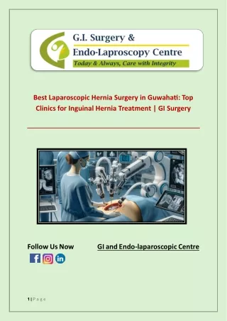 Best Laparoscopic Hernia Surgery in Guwahati