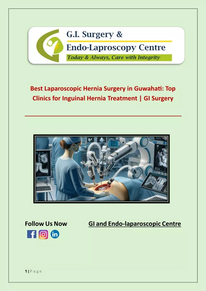 best laparoscopic hernia surgery in guwahati