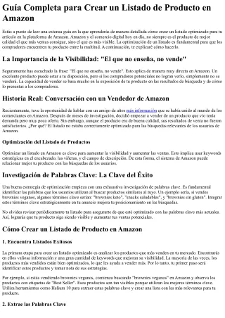 gu a completa para crear un listado de producto