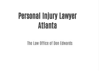 Personal Injury Lawyer Atlanta