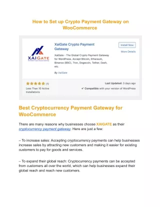 How to Set up Crypto Payment Gateway on WooCommerce