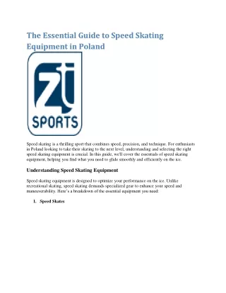 the essential guide to speed skating equipment