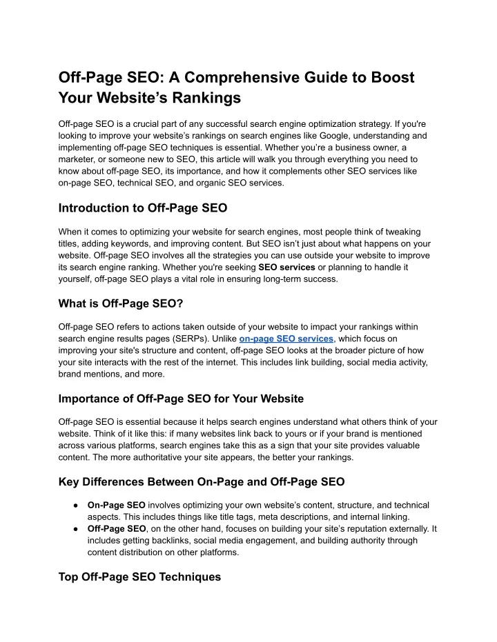 off page seo a comprehensive guide to boost your