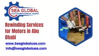 Motor Rewinding Service in Abu Dhabi