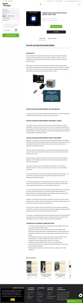 Factory Automation Sensor Market