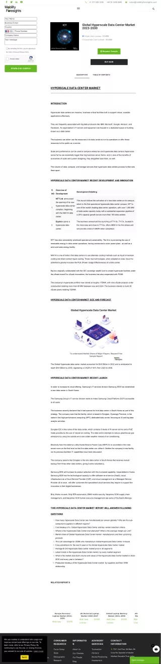 Hyperscale Data Center Market