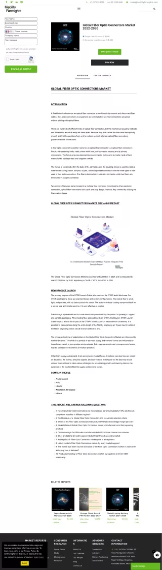 Fiber Optic Connectors Market